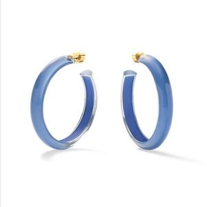 Alison Lou LOUCITE Medium Jelly Hoops in Denim